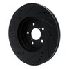 E-Line Drilled & Slotted Black Brake Rotor, Fits Select Subaru, Position: Front Right - image 4
