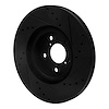 E-Line Drilled & Slotted Black Brake Rotor, Fits Select Subaru, Position: Front Left - image 1