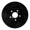E-Line Drilled & Slotted Black Brake Rotor, Fits Select Subaru, Position: Front Left - image 2