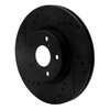 E-Line Drilled & Slotted Black Brake Rotor, Fits Select Subaru, Position: Front Left - image 3