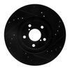 E-Line Drilled & Slotted Black Brake Rotor, Fits Select Subaru, Position: Front Left - image 4
