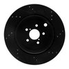 E-Line Drilled & Slotted Black Brake Rotor, 2017-2020 Fits Multiple Makes/Models, Position: Rear Left - image 2