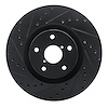 E-Line Drilled & Slotted Black Brake Rotor, Fits Select Subaru, Position: Front Left - image 1