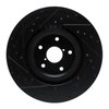 E-Line Drilled & Slotted Black Brake Rotor, Fits Select Subaru, Position: Front Right - image 2