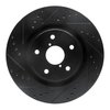 E-Line Drilled & Slotted Black Brake Rotor, Fits Select Subaru, Position: Front Left - image 3