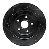 E-Line Drilled & Slotted Black Brake Rotor, Fits Select Subaru, Position: Front Right - image 1