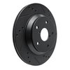 E-Line Drilled & Slotted Black Brake Rotor, Fits Select Subaru, Position: Rear Right - image 2