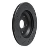 E-Line Drilled & Slotted Black Brake Rotor, Fits Select Subaru, Position: Rear Right - image 4