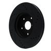 E-Line Drilled & Slotted Black Brake Rotor, Fits Select Subaru, Position: Front Left - image 4