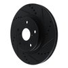 E-Line Drilled & Slotted Black Brake Rotor, Fits Select Subaru, Position: Front Right - image 2