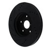 E-Line Drilled & Slotted Black Brake Rotor, Fits Select Subaru, Position: Front Right - image 4