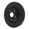 E-Line Drilled & Slotted Black Brake Rotor, Fits Select Subaru, Position: Front Right - image 2