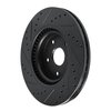 E-Line Drilled & Slotted Black Brake Rotor, Fits Select Subaru, Position: Front Right - image 4