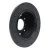 E-Line Drilled & Slotted Black Brake Rotor, 1964-1994 Alfa Romeo, Position: Rear Left - image 4