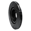 E-Line Drilled & Slotted Black Brake Rotor, 1991-2020 Fits Multiple Makes/Models, Position: Front Right