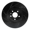 E-Line Drilled & Slotted Black Brake Rotor, 1991-2020 Fits Multiple Makes/Models, Position: Front Right - image 3