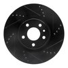 E-Line Drilled & Slotted Black Brake Rotor, 1991-2020 Fits Multiple Makes/Models, Position: Front Right - image 4