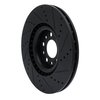 E-Line Drilled & Slotted Black Brake Rotor, 2017-2021 Alfa Romeo, Position: Front Left - image 4