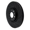 E-Line Drilled & Slotted Black Brake Rotor, 2017-2021 Alfa Romeo, Position: Front Right - image 2