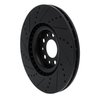 E-Line Drilled & Slotted Black Brake Rotor, 2017-2021 Alfa Romeo, Position: Front Right - image 4