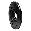 E-Line Drilled & Slotted Black Brake Rotor, Fits Select Alfa Romeo, Position: Rear Left - image 1