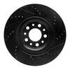 E-Line Drilled & Slotted Black Brake Rotor, Fits Select Alfa Romeo, Position: Rear Left - image 3