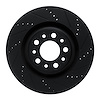 E-Line Drilled & Slotted Black Brake Rotor, Fits Select Alfa Romeo, Position: Rear Right - image 1