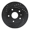E-Line Drilled & Slotted Black Brake Rotor, 1999-2002 GM, Position: Front Left - image 1