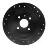 E-Line Drilled & Slotted Black Brake Rotor, 1999-2002 GM, Position: Rear Left - image 2
