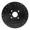 E-Line Drilled & Slotted Black Brake Rotor, 1999-2002 GM, Position: Rear Right - image 3