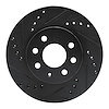 E-Line Drilled & Slotted Black Brake Rotor, 1999-1999 GM, Position: Front Left - image 1