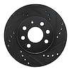 E-Line Drilled & Slotted Black Brake Rotor, 1999-1999 GM, Position: Front Right - image 1