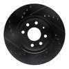 E-Line Drilled & Slotted Black Brake Rotor, 2000-2002 GM, Position: Front Right - image 4