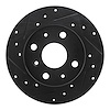 E-Line Drilled & Slotted Black Brake Rotor, 1988-1992 GM, Position: Front Left - image 1