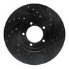 E-Line Drilled & Slotted Black Brake Rotor, 1971-1997 Jaguar, Position: Front Left - image 2