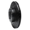 E-Line Drilled & Slotted Black Brake Rotor, 1971-1997 Jaguar, Position: Front Left - image 3
