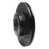 E-Line Drilled & Slotted Black Brake Rotor, 1971-1997 Jaguar, Position: Front Right - image 3