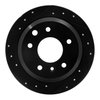 E-Line Drilled & Slotted Black Brake Rotor, 1986-1989 Jaguar, Position: Rear Left - image 3