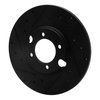 E-Line Drilled & Slotted Black Brake Rotor, 1983-1993 Jaguar, Position: Rear Left - image 4
