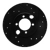 E-Line Drilled & Slotted Black Brake Rotor, 1983-1993 Jaguar, Position: Rear Right - image 1