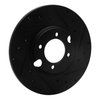 E-Line Drilled & Slotted Black Brake Rotor, 1983-1993 Jaguar, Position: Rear Right - image 2