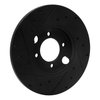 E-Line Drilled & Slotted Black Brake Rotor, 1983-1993 Jaguar, Position: Rear Right - image 4