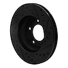 E-Line Drilled & Slotted Black Brake Rotor, 1990-1997 Jaguar, Position: Front Left - image 1