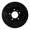 E-Line Drilled & Slotted Black Brake Rotor, 1990-1997 Jaguar, Position: Front Left - image 3