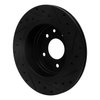 E-Line Drilled & Slotted Black Brake Rotor, 1995-2006 Jaguar, Position: Rear Left - image 3