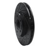 E-Line Drilled & Slotted Black Brake Rotor, 1997-2003 Jaguar, Position: Front Left - image 2
