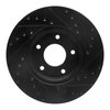 E-Line Drilled & Slotted Black Brake Rotor, 1997-2003 Jaguar, Position: Front Left - image 4