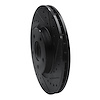 E-Line Drilled & Slotted Black Brake Rotor, 1998-2006 Jaguar, Position: Front Right - image 1