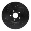 E-Line Drilled & Slotted Black Brake Rotor, 2001-2008 Fits Multiple Makes/Models, Position: Front Right - image 3
