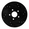 E-Line Drilled & Slotted Black Brake Rotor, 2001-2008 Fits Multiple Makes/Models, Position: Rear Left - image 2